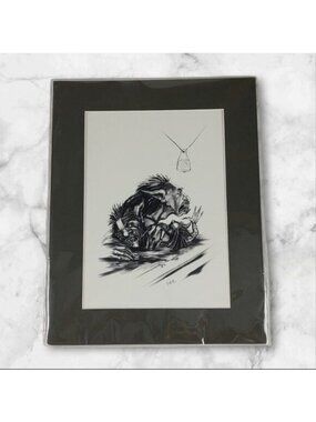 Dark Fantasy Grimdark Macabe Goblin Art Print Linda Saboe Smear